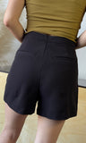 Pleated Waist Woven Shorts