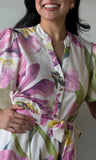 Lilac Flower Print Dress