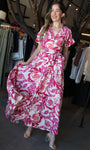 Printed Button-Down Maxi Dress