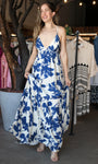Printed Spaghetti Strap Tiered Maxi Dress