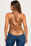 Satin Sleeveless Top