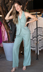 Halter Linen Split Vest