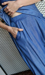 Draped Tencel Denim Pants