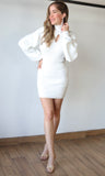 High Neck Knit Mini Dress