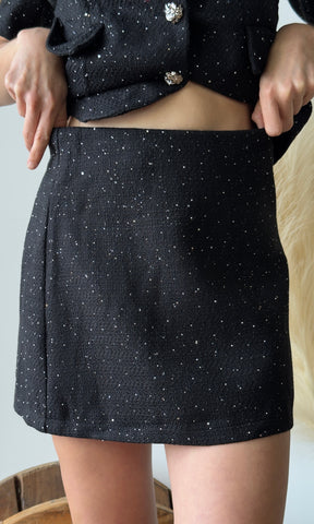 Tweeded Mini Skirt