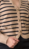 Stripe Long Sleeve Cardigan