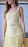 Tweed With Lace Pleat Midi Dress