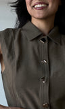 Sleeveless Tie Waist Top