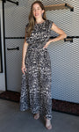 Leopard Print Sleeveless Maxi Dress