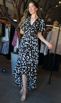 Animal Print Short Sleeve Maxi Dress