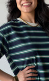 Stripe Short Sleeve T-shirt Dress