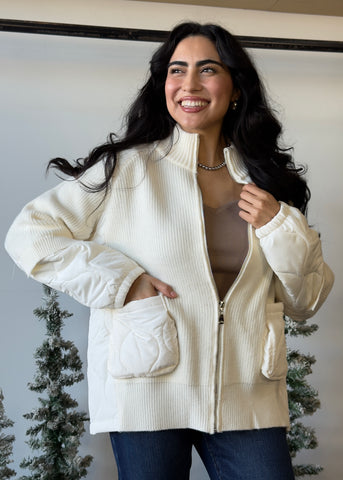 Ivory Sweater Jacket