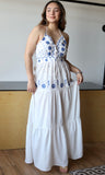 Tiered Maxi Dress With Embroidery Detail