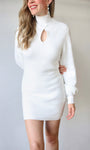 High Neck Knit Mini Dress