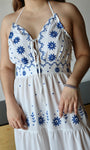 Tiered Maxi Dress With Embroidery Detail