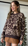 Crew Neck Leopard Sweater