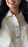 Denim Button Top