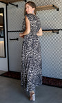 Leopard Print Sleeveless Maxi Dress