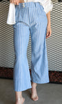 Stripe High Waisted Linen Pants