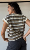 Stripped Sleeveless T-Shirt