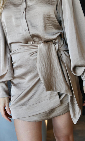 Satin Mocha Skirt