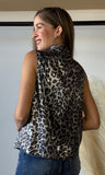 Silver Animal Print Sleeveless Top