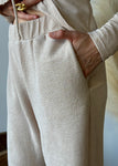 Textured  Wide Leg Pants