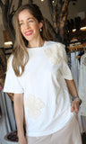Flower Embroided Tee