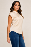 Neck Trim Detail Top