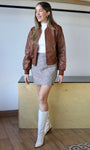 Houndstooth Brown Mix Skirt