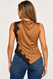 Polka and Lace Satin Top