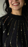 Dolman Sleeve Sequin Detail Sweater