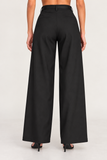 Side Belted Wide Leg Pants