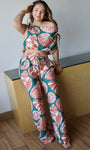 Printed Sleeveless Bubble Hem Top