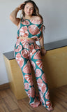 Printed Sleeveless Bubble Hem Top