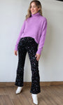 Pantalones rectos con forro de terciopelo