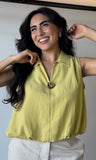 Lime Crop Blouse