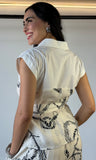 Belted Sleeveless Blouse