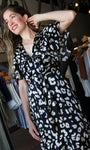 Animal Print Short Sleeve Maxi Dress