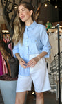 Stripe Button-Up Linen Shirt