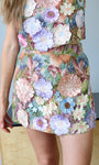 Floral Embellished Graphic Skirt