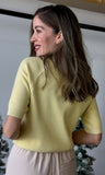 Yellow Short Sleeve Sweater