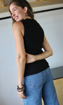 Sleeveless Round Neck Vest Top