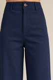 Stretchy Jeans High Rise Front Pocket Wide Leg