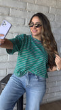 Round Neck Stripe Everyday Top