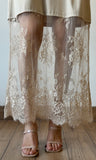 Lace Joined T-shirt Maxi Dress