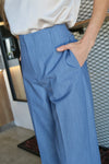 Wide Cuff Hem Straight Pants