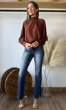 Brick Long Sleeve Blouse