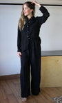Black Rhinestone Detail Pants