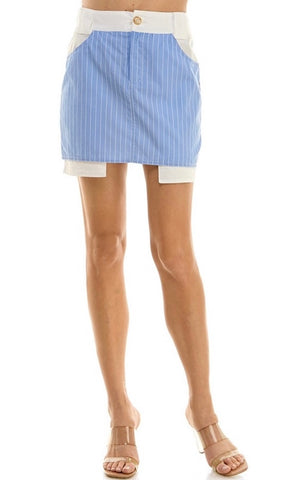 Blue Striped Skirt